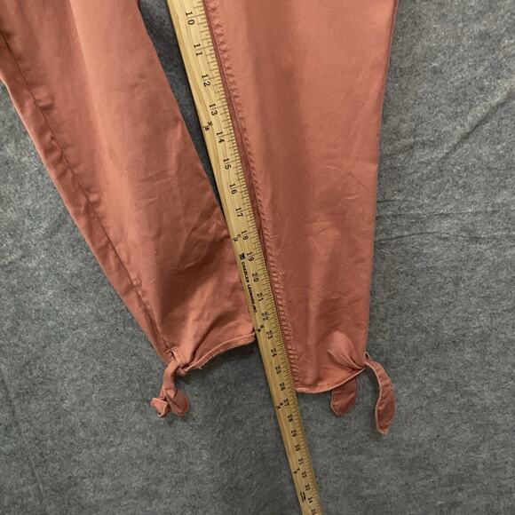 Democracy Ab Solution Jeans Womens Sz 10 Coral Tie Hem Stretch - Picture 10 of 12